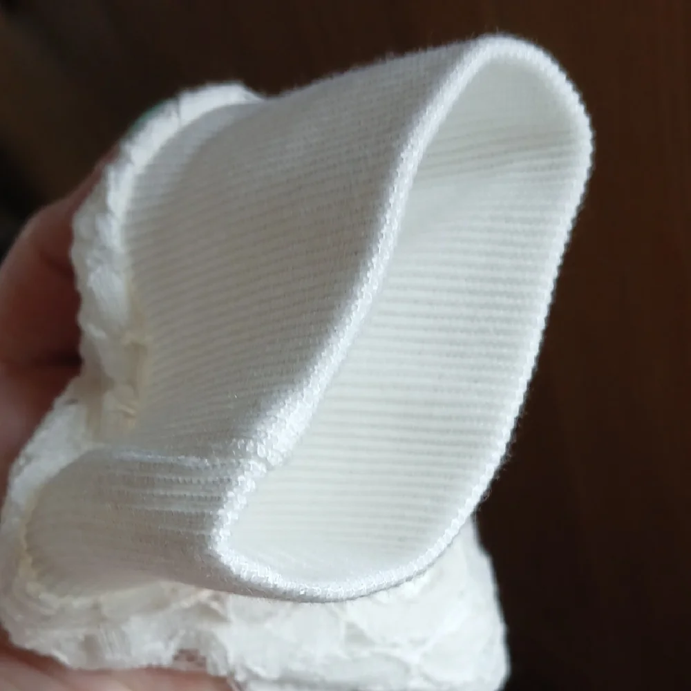 SHEIN White Long Sleeve Bib Collar Crop Blouse - Picture 7 of 8